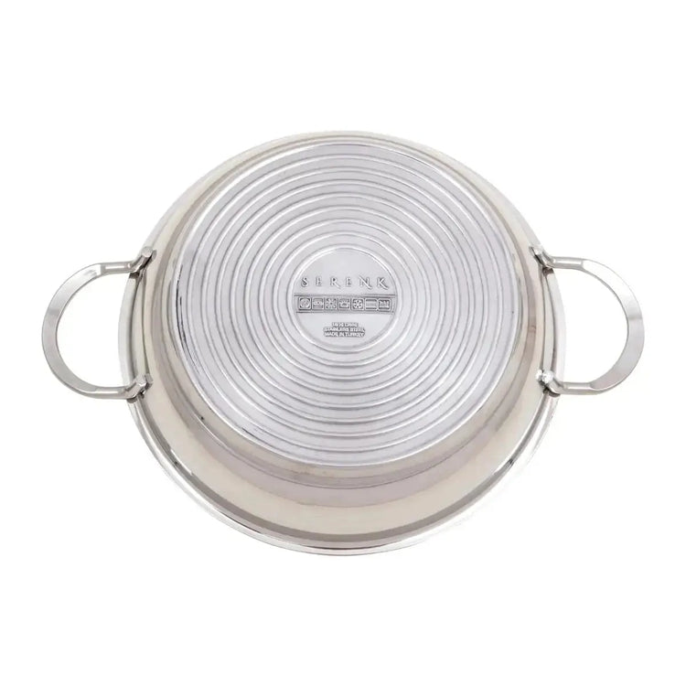 Serenk Modernist Stainless Steel Omelette Pan, 20 cm - KitchenKlout