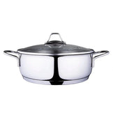 Serenk Modernist Stainless Steel Saute Pan, 24 cm - KitchenKlout