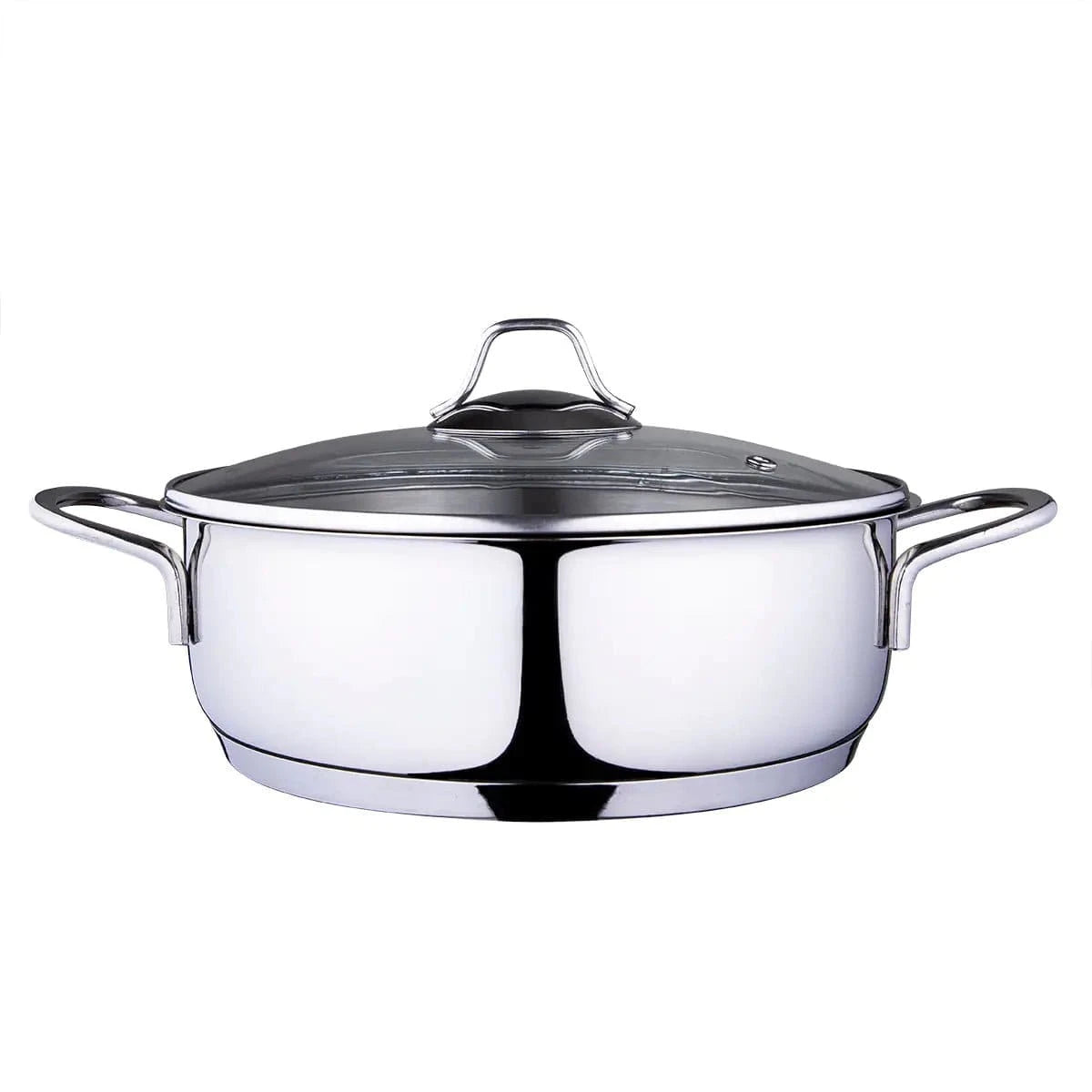 Serenk Modernist Stainless Steel Saute Pan, 24 cm - KitchenKlout