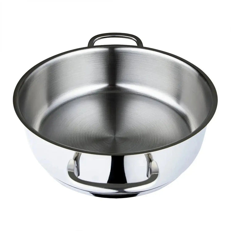Serenk Modernist Stainless Steel Saute Pan, 24 cm - KitchenKlout