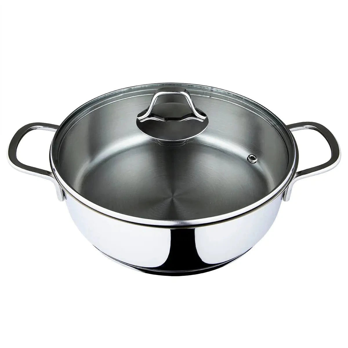 Serenk Modernist Stainless Steel Saute Pan, 24 cm - KitchenKlout