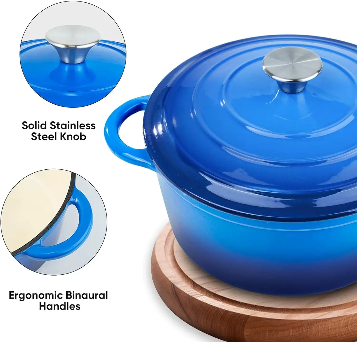 Signature Enameled, Cast Iron, 7-Piece Cookware Set