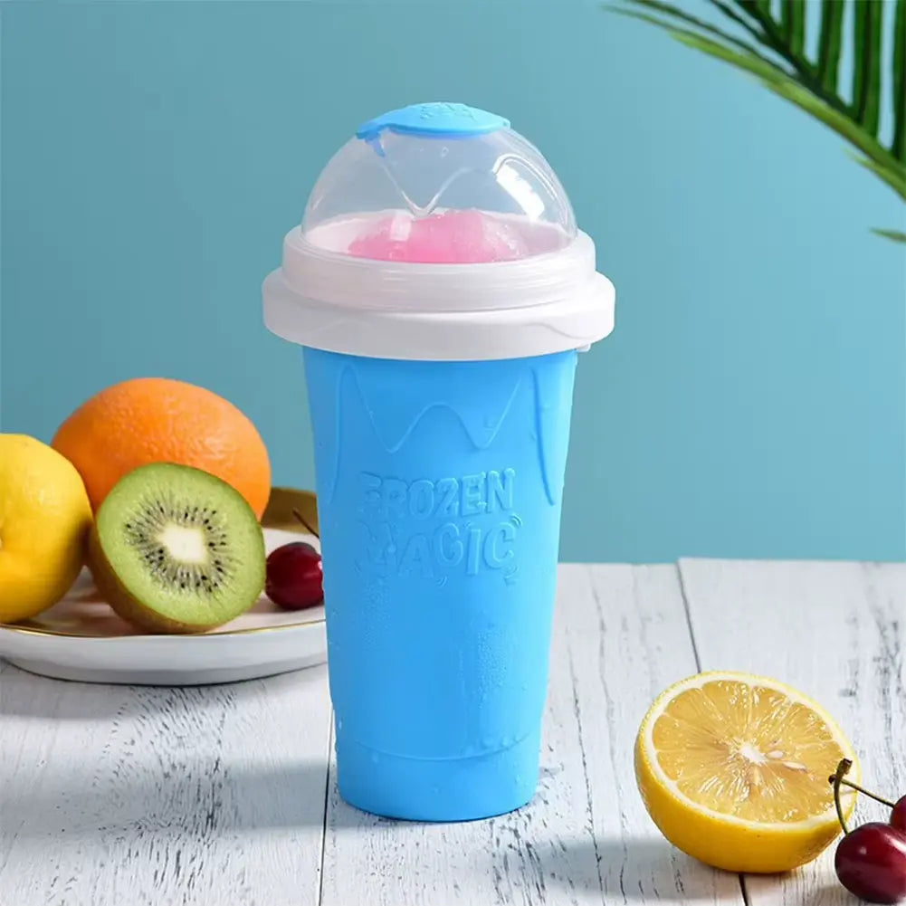 Slushie Maker Cup - Silicone Portable Smoothie Squeeze Cup
