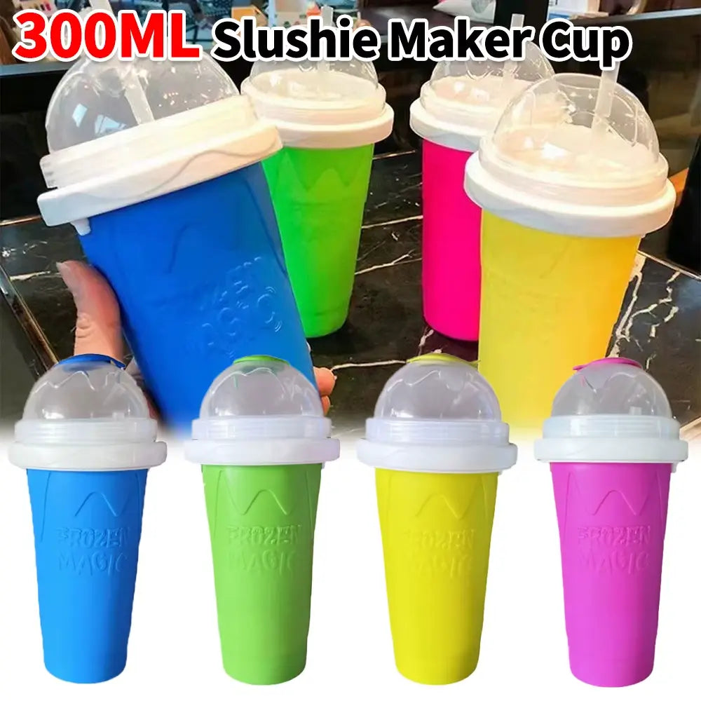 Slushie Maker Cup - Silicone Portable Smoothie Squeeze Cup