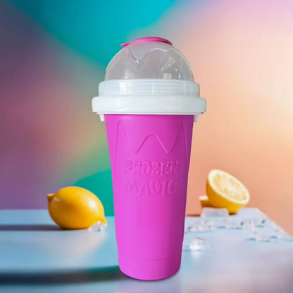 Slushie Maker Cup - Silicone Portable Smoothie Squeeze Cup