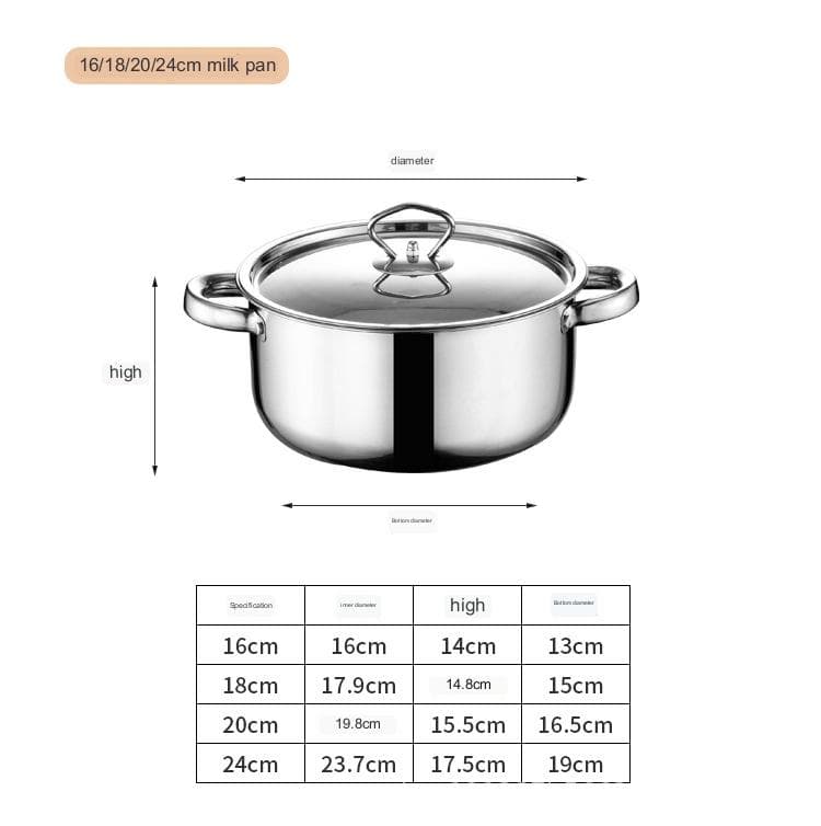 Stainless Steel Cookware Set Thick Kitchen Utensils Kitchen Accessories