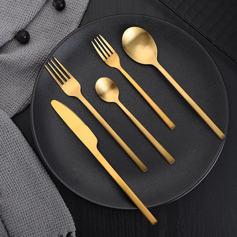 Stainless Steel Cutlery Set Matte Cutlery Thickened Kitchen Accessories