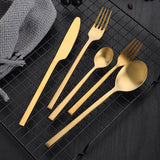 Stainless Steel Cutlery Set Matte Cutlery Thickened Kitchen Accessories