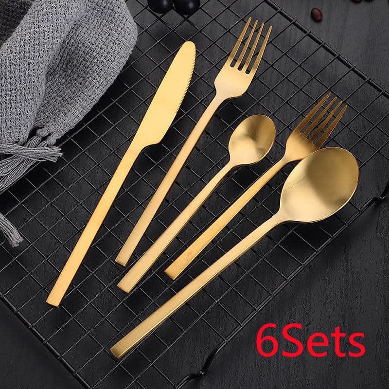 Stainless Steel Cutlery Set Matte Cutlery Thickened Kitchen Accessories