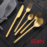 Stainless Steel Cutlery Set Matte Cutlery Thickened Kitchen Accessories