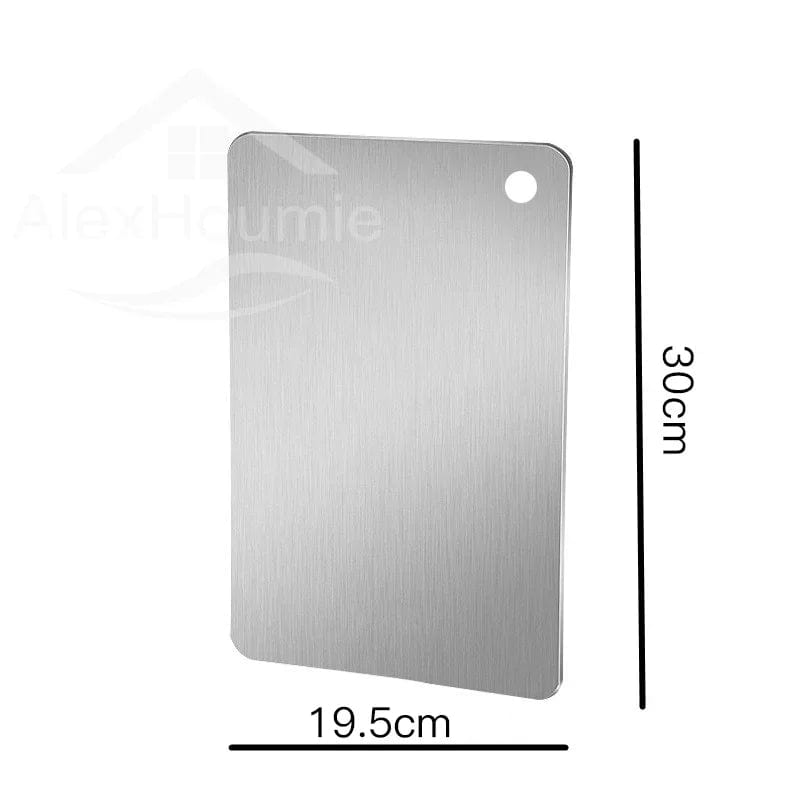 Stainless Steel Cutting Board Home Kitchen Rectangular Chopping Board Kneading Dough Cutting Dough and Fruit Vegetable Meat Tool - KitchenKlout
