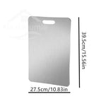 Stainless Steel Cutting Board Home Kitchen Rectangular Chopping Board Kneading Dough Cutting Dough and Fruit Vegetable Meat Tool - KitchenKlout
