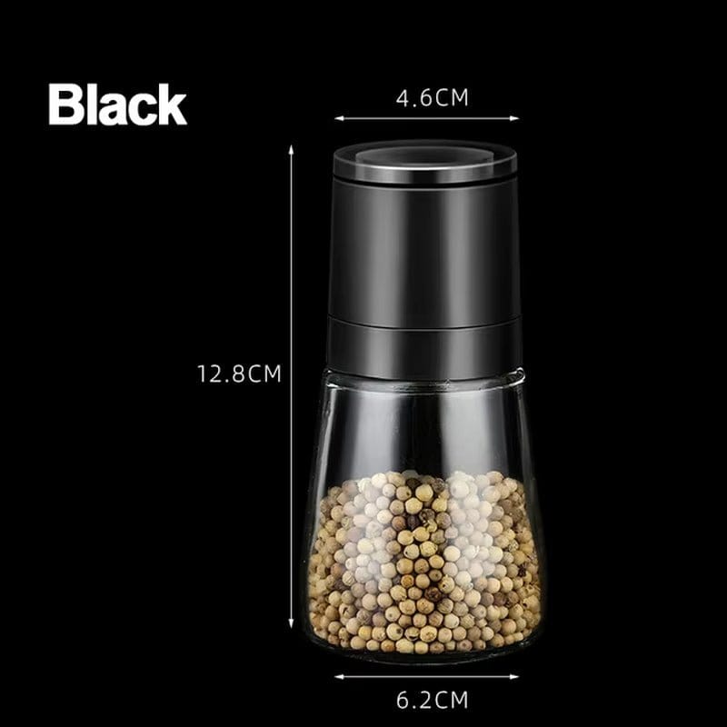 Stainless Steel Salt and Pepper Mill Set - Professional Food Grinder and Spice Container for Kitchen Use - KitchenKlout