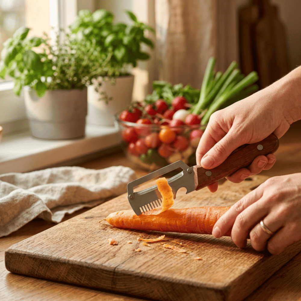 Stainless Steel Wooden Handle Multifunctional Kitchen Peeler Kitchen Tools
