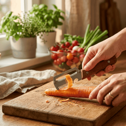 Stainless Steel Wooden Handle Multifunctional Kitchen Peeler Kitchen Tools