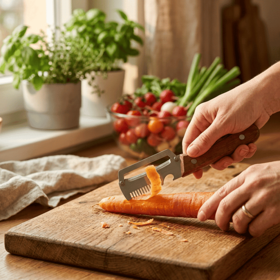 Stainless Steel Wooden Handle Multifunctional Kitchen Peeler Kitchen Tools