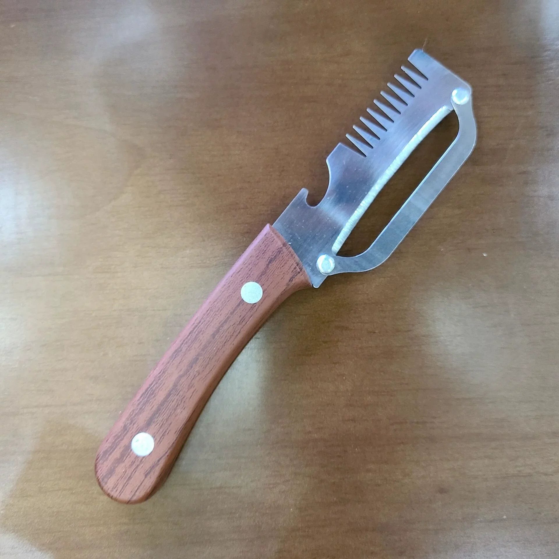 Stainless Steel Wooden Handle Multifunctional Kitchen Peeler Kitchen Tools