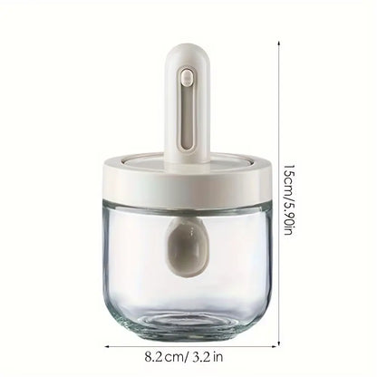 Telescopic Spoon Spice Seasoning Glass Container Jar