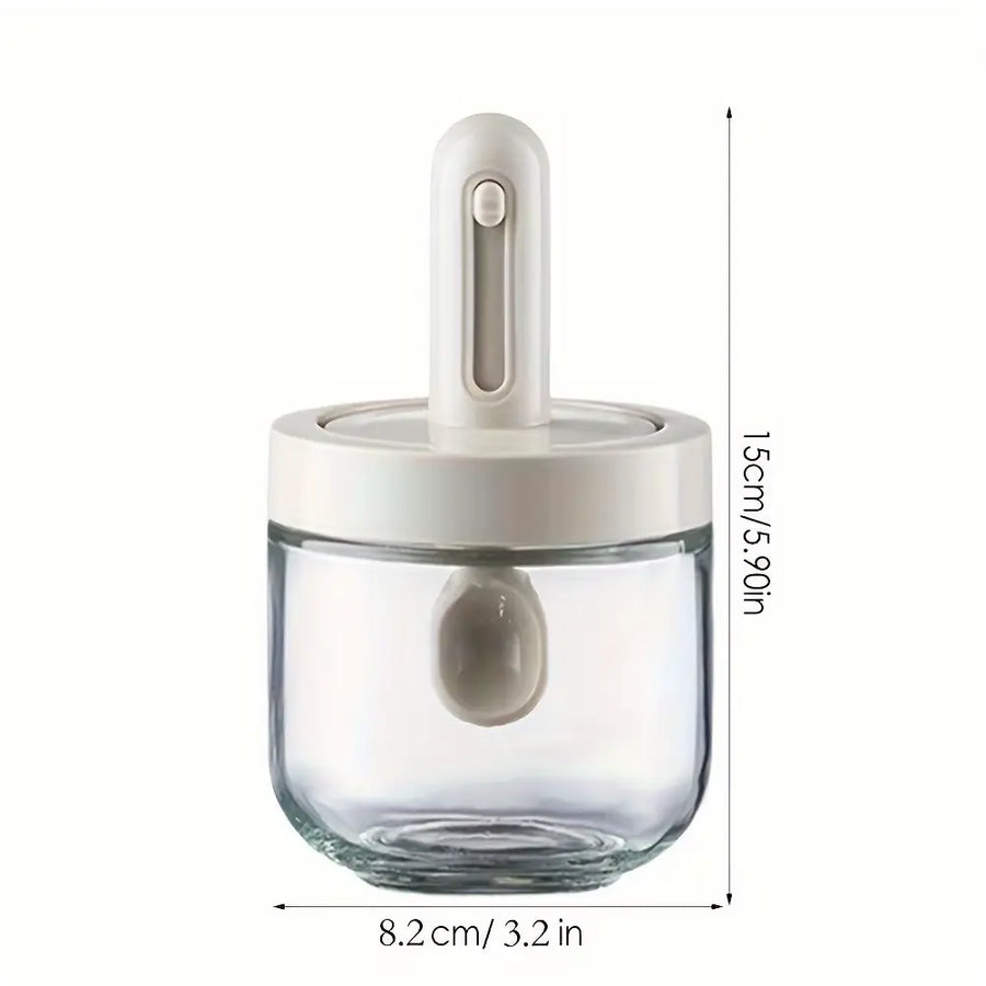 Telescopic Spoon Spice Seasoning Glass Container Jar