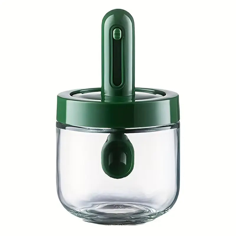 Telescopic Spoon Spice Seasoning Glass Container Jar