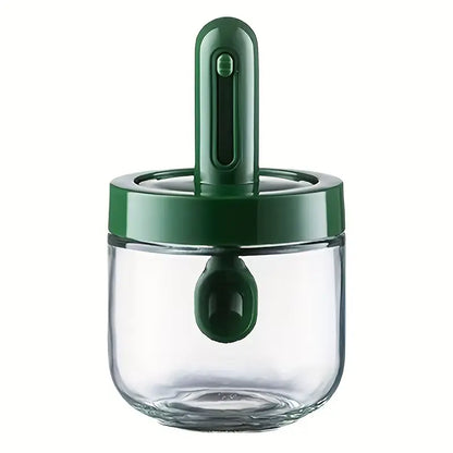 Telescopic Spoon Spice Seasoning Glass Container Jar