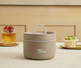 Thermal Bento Box, Insulated Lunch Container Box 304 Stainless Steel Sealed Multifunction Portable Round with Thermal Bag - KitchenKlout