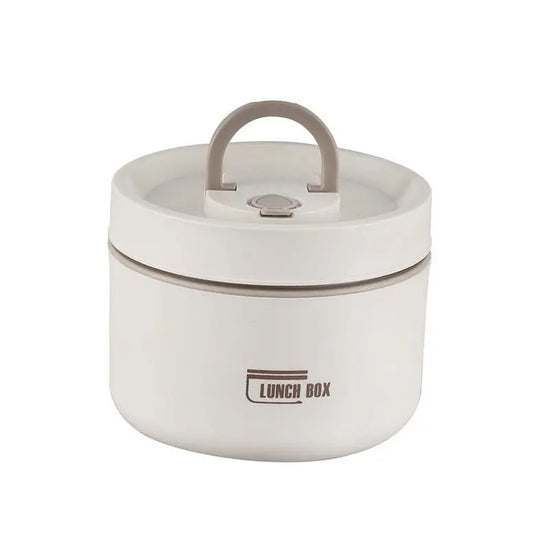 Thermal Bento Box, Insulated Lunch Container Box 304 Stainless Steel Sealed Multifunction Portable Round with Thermal Bag - KitchenKlout