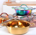 Titanium Plated Stainless Steel Dual Section Hot Pot - KitchenKlout