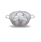 Titanium Plated Stainless Steel Dual Section Hot Pot - KitchenKlout