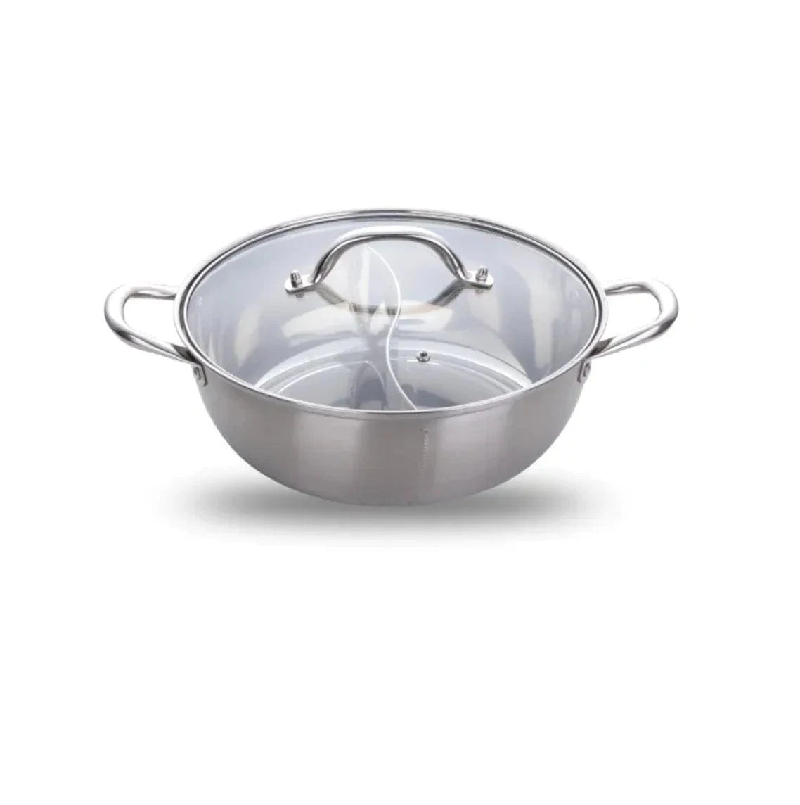Titanium Plated Stainless Steel Dual Section Hot Pot - KitchenKlout