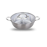 Titanium Plated Stainless Steel Dual Section Hot Pot - KitchenKlout