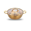 Titanium Plated Stainless Steel Dual Section Hot Pot - KitchenKlout