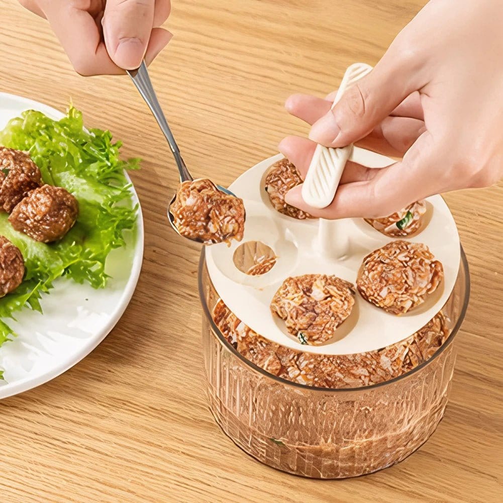 Translucent Meatball and Dumpling Maker - Manual Tool for Preparing Rice and Meat Dumplings - KitchenKlout