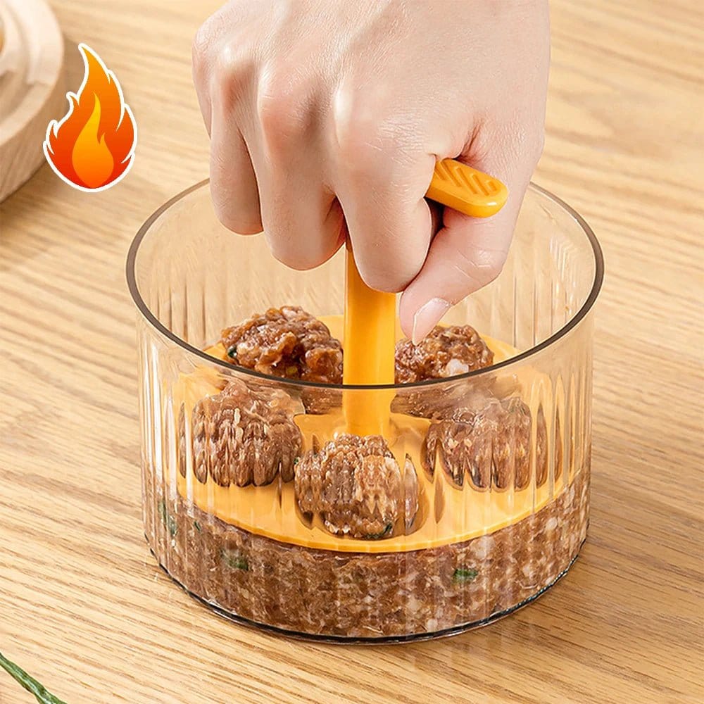 Translucent Meatball and Dumpling Maker - Manual Tool for Preparing Rice and Meat Dumplings - KitchenKlout