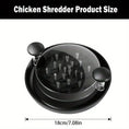 Upgraded Chicken Shredder with Transparent Cover: Large Anti - Slip Rotating Tool for Chopping Chicken, Beef, Cabbage,Vegetables - KitchenKlout