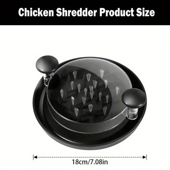 Upgraded Chicken Shredder with Transparent Cover: Large Anti - Slip Rotating Tool for Chopping Chicken, Beef, Cabbage,Vegetables - KitchenKlout