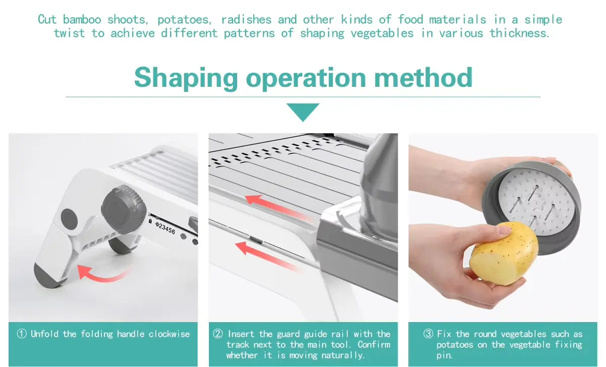 V-Blade 18-in-1 Mandoline Slicer ?€? Stainless Steel Produce Prep Tool