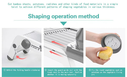 V-Blade 18-in-1 Mandoline Slicer - Stainless Steel Produce Prep Tool