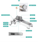 V-Blade 18-in-1 Mandoline Slicer ?€? Stainless Steel Produce Prep Tool