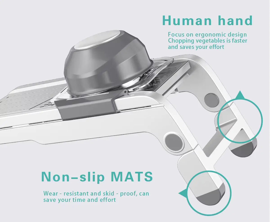 V-Blade 18-in-1 Mandoline Slicer ?€? Stainless Steel Produce Prep Tool