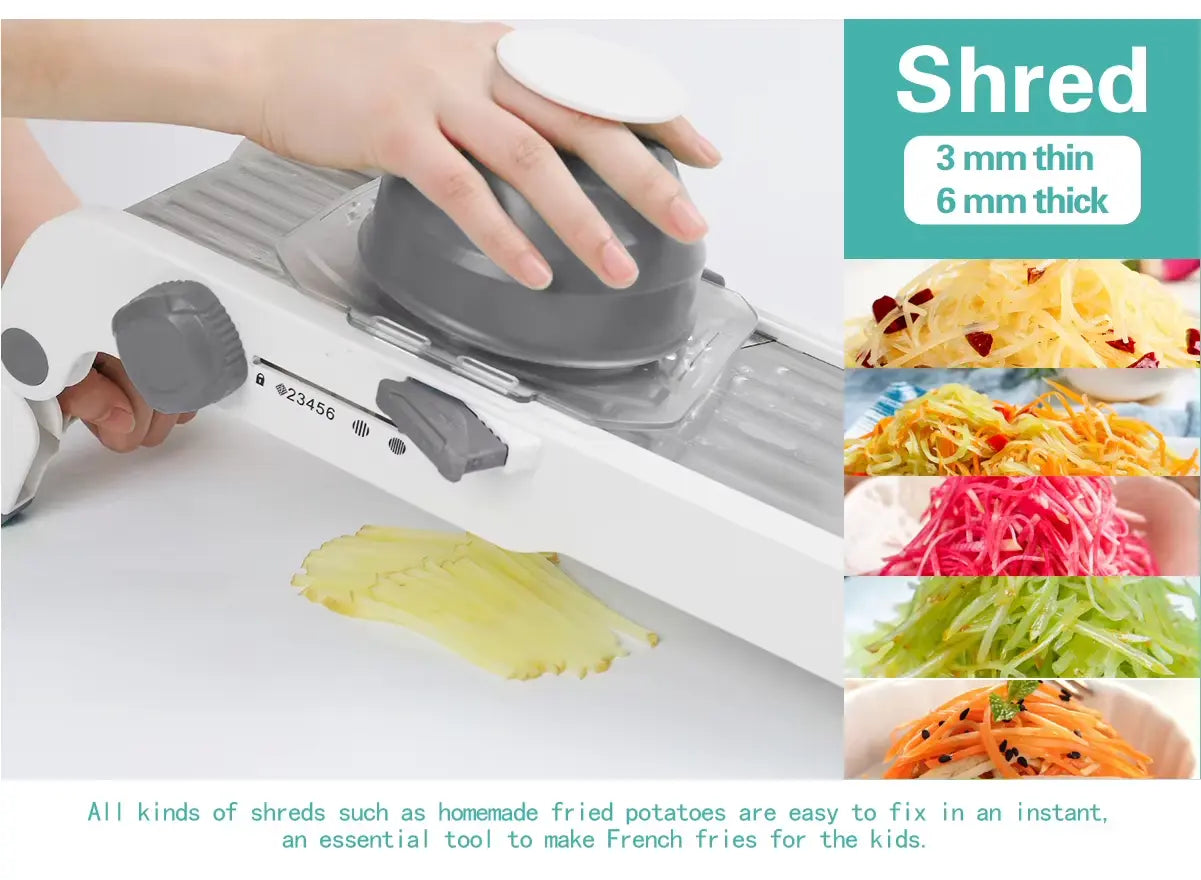 V-Blade 18-in-1 Mandoline Slicer ?€? Stainless Steel Produce Prep Tool