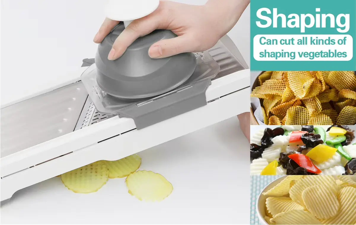 V-Blade 18-in-1 Mandoline Slicer ?€? Stainless Steel Produce Prep Tool