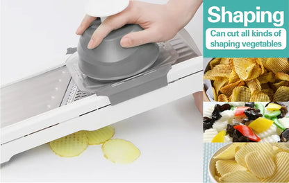 V-Blade 18-in-1 Mandoline Slicer - Stainless Steel Produce Prep Tool