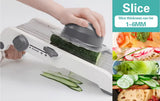V-Blade 18-in-1 Mandoline Slicer ?€? Stainless Steel Produce Prep Tool