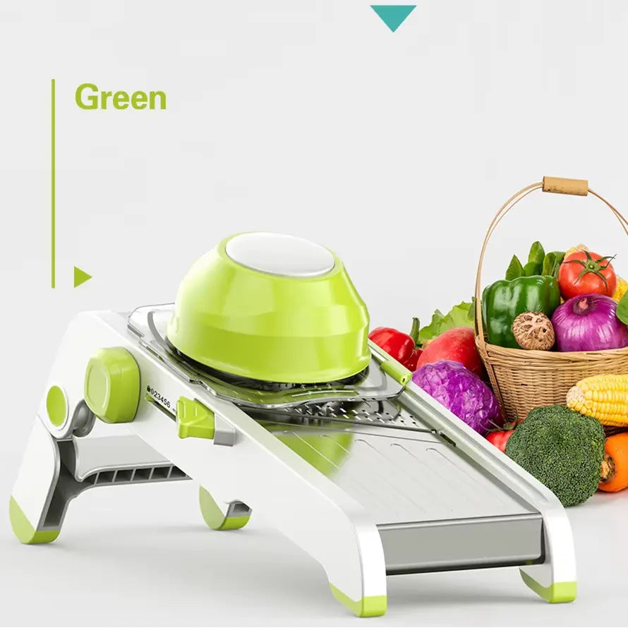V-Blade 18-in-1 Mandoline Slicer ?€? Stainless Steel Produce Prep Tool
