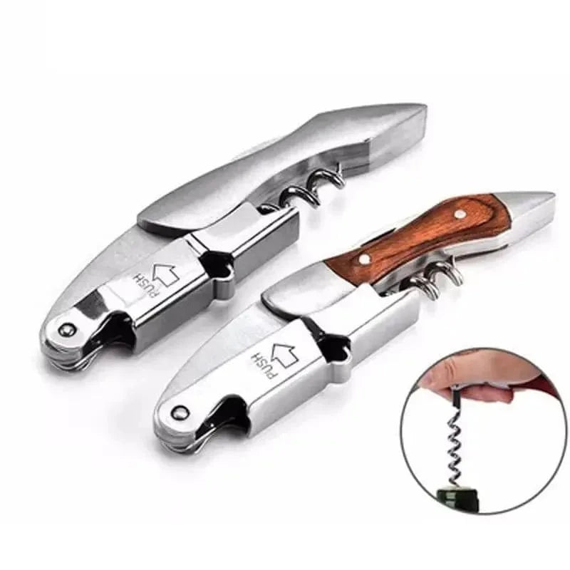 Wine Opener - wood handle Easy Corkscrew | KitchenKlout