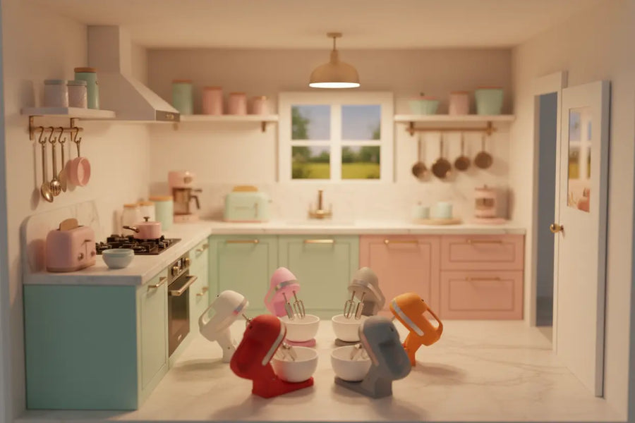 Working Miniature Electric Egg Beater - Functional Tiny Kitchen Appliance