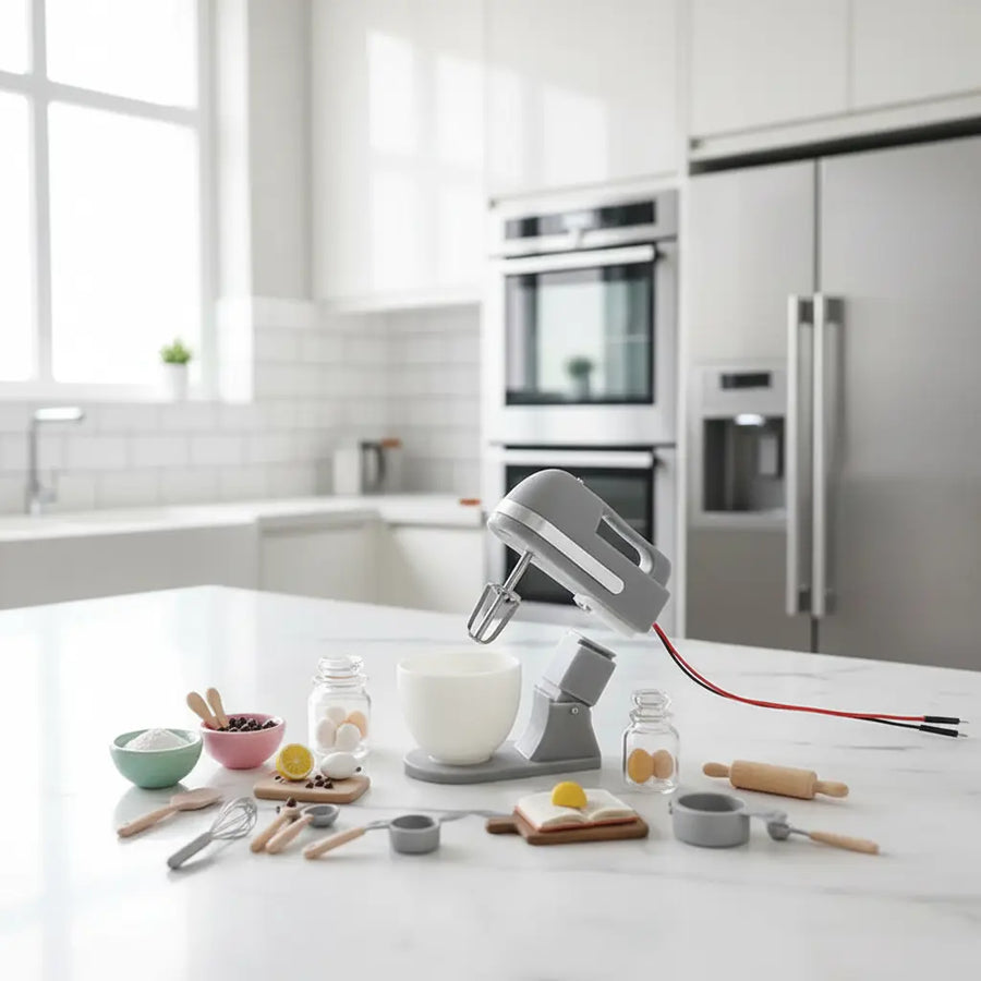 Working Miniature Electric Egg Beater - Functional Tiny Kitchen Appliance