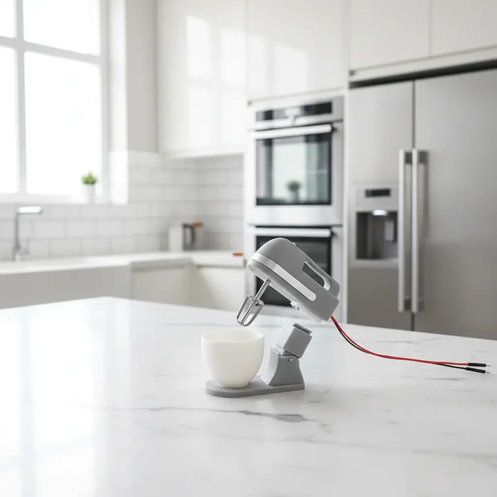 Working Miniature Electric Egg Beater | Functional 1:6 Scale Kitchen Model